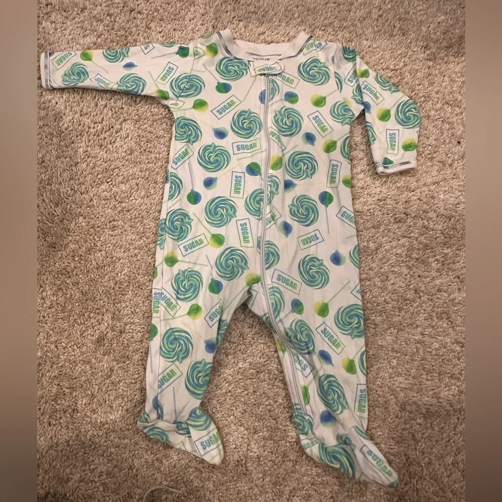 Designer LIMITED EDITION! Noomie x Robyn Blair Footie Pajamas - blue lollipop